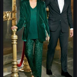 NWT - SZ PXS LUXETTA EMERALD LACE PANTS